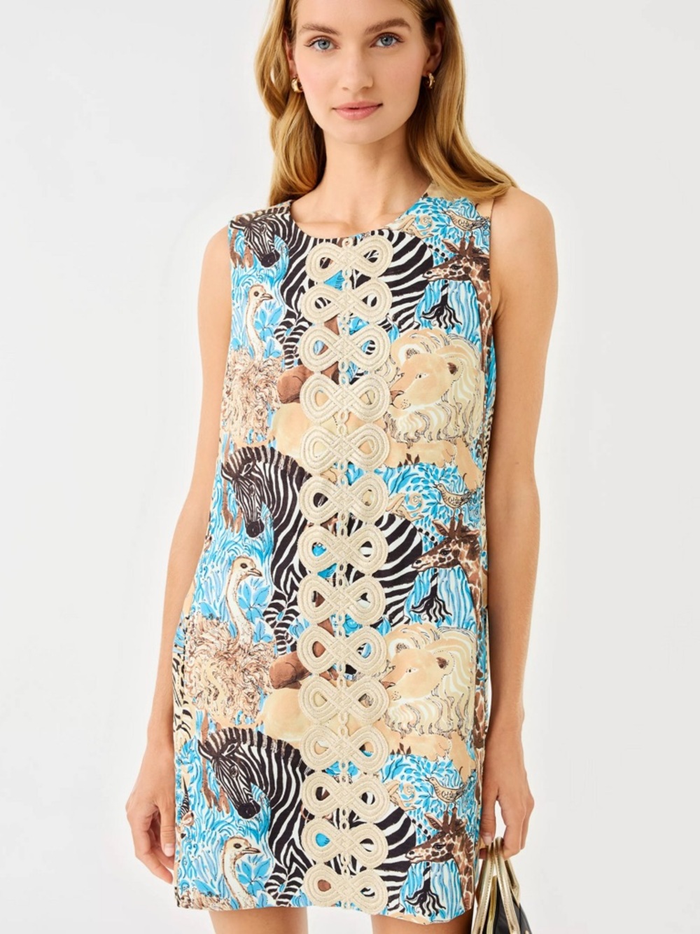 Lilly Pulitzer Edita Shift Dress Breezy Aqua Lillys Zoo - Picture 4 of 6